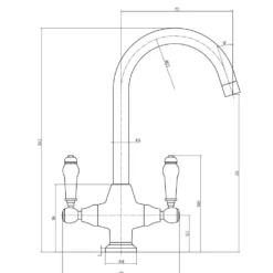 Butler & Rose Victoria Traditional Mono Kitchen Mixer Tap