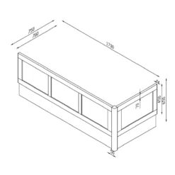 Butler & Rose Wooden Bath Corner Post