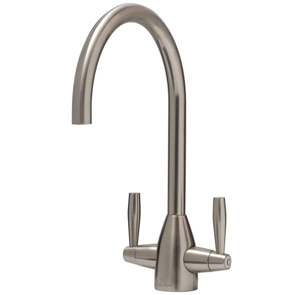 Caple Avel Twin Lever Mono Kitchen Mixer - Brushed Nickel
