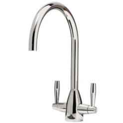Caple Avel Twin Lever Mono Kitchen Mixer - Chrome