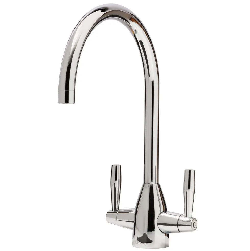 Caple Avel Twin Lever Mono Kitchen Mixer - Chrome