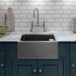 Caple Belfast 1 Bowl Grey Granite Composite Kitchen Sink - 595 x 455mm