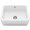 Caple Butler Single Bowl White Ceramic Kitchen Sink - 595 x 460mm