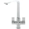 Caple Colton Twin Lever Mono Kitchen Mixer - Chrome