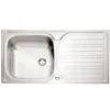 Caple Crane 1 Bowl Satin Stainless Steel Sink & Waste Kit with Reversible Drainer - 965 x 510mm