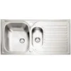 Caple Crane 1.5 Bowl Satin Stainless Steel Sink & Waste Kit with Reversible Drainer - 965 x 510mm