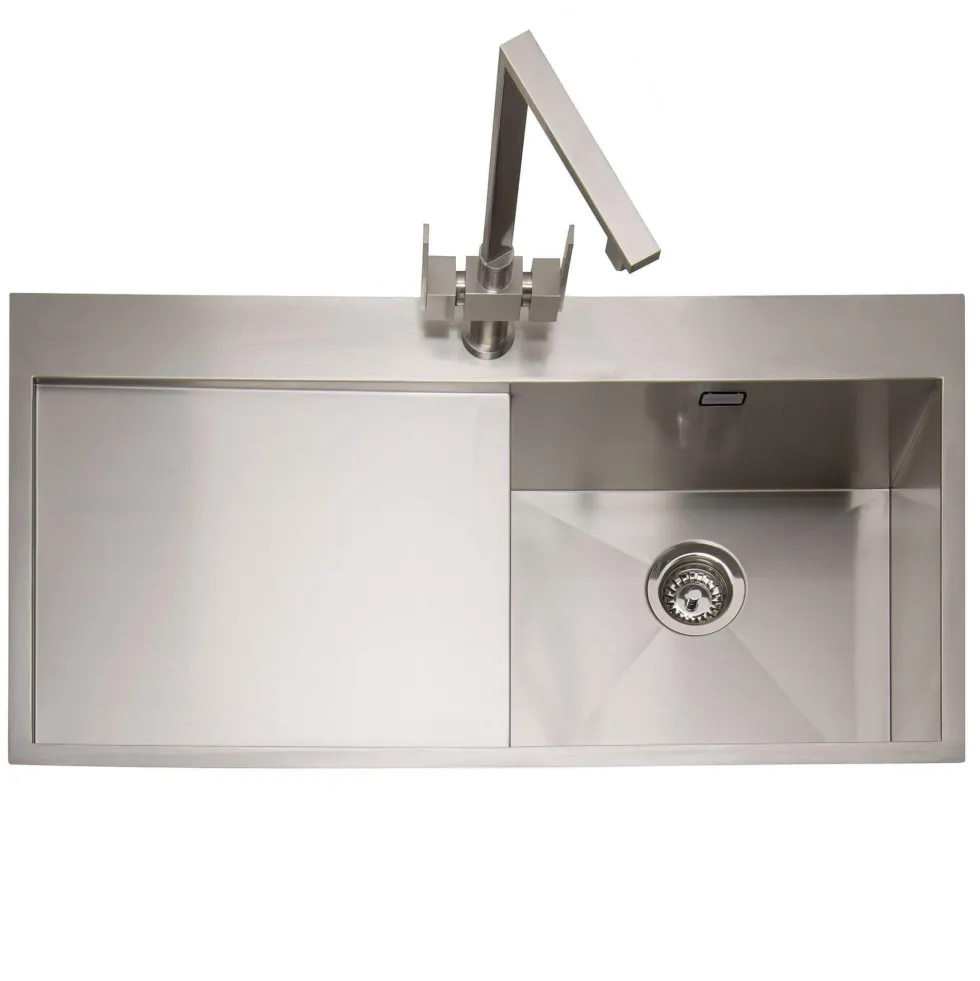 Caple Cubit 1 Bowl Satin Stainless Steel Sink & Waste Kit - 1000 x 520mm