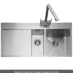 Caple Cubit 1.5 Bowl Satin Stainless Steel Sink & Waste Kit - 1000 x 520mm