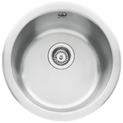 Caple Form 1 Bowl Inset or Undermount Satin Stainless Steel Sink & Waste Kit - 450 x 450mm
