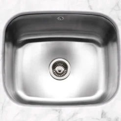 Caple Form 1 Bowl Undermount Satin Stainless Steel Sink & Waste Kit - 557 x 452mm
