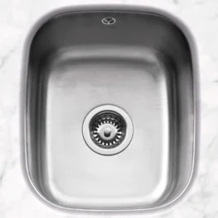 Caple Form 1 Bowl Undermount Satin Stainless Steel Sink & Waste Kit - 370 x 435mm