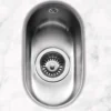 Caple Form 0.5 Bowl Undermount Satin Stainless Steel Sink & Waste Kit - 205 x 340mm
