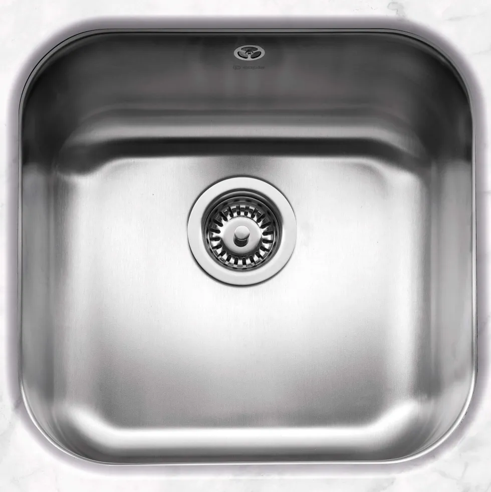 Caple Form 1 Bowl Undermount Satin Stainless Steel Sink & Waste Kit - 452 x 434mm