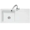 Caple Foxboro 1 Bowl White Ceramic Kitchen Sink with Reversible Drainer - 1000 x 500mm
