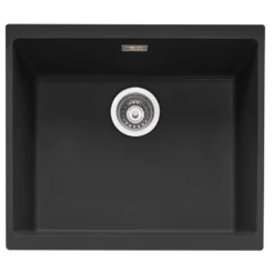 Caple Leesti 1 Bowl Inset or Undermount Granite Composite Kitchen Sink & Waste Kit - 530 x 460mm