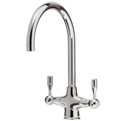 Caple Leval Traditional Twin Lever Mono Kitchen Mixer - Chrome