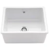 Caple Lingfield Single Bowl White Ceramic Inset Butler Sink - 620 x 470mm