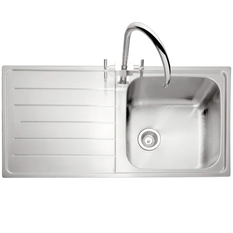 Caple Lyon 1 Bowl Satin Stainless Steel Sink & Waste Kit - 1000 x 500mm