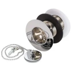 Caple 65mm Chrome Slotted Plug & Chain Waste