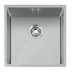 Caple Mode 1 Bowl Inset/Undermount Brushed Stainless Steel Sink & Waste Kit - 440 x 440mm
