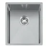 Caple Mode 1 Bowl Inset/Undermount Brushed Stainless Steel Sink & Waste Kit - 380 x 440mm