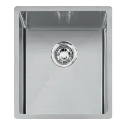 Caple Mode 1 Bowl Inset/Undermount Brushed Stainless Steel Sink & Waste Kit - 380 x 440mm