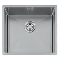 Caple Mode 1 Bowl Inset/Undermount Brushed Stainless Steel Sink & Waste Kit - 490 x 440mm