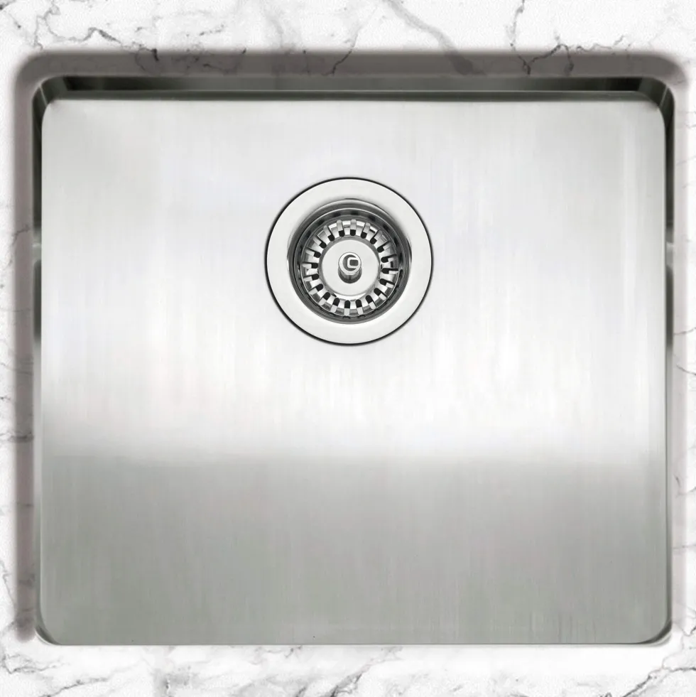 Caple Mode Inset or Undermount Brushed Stainless Steel Drainer & Waste Kit - 490 x 440mm