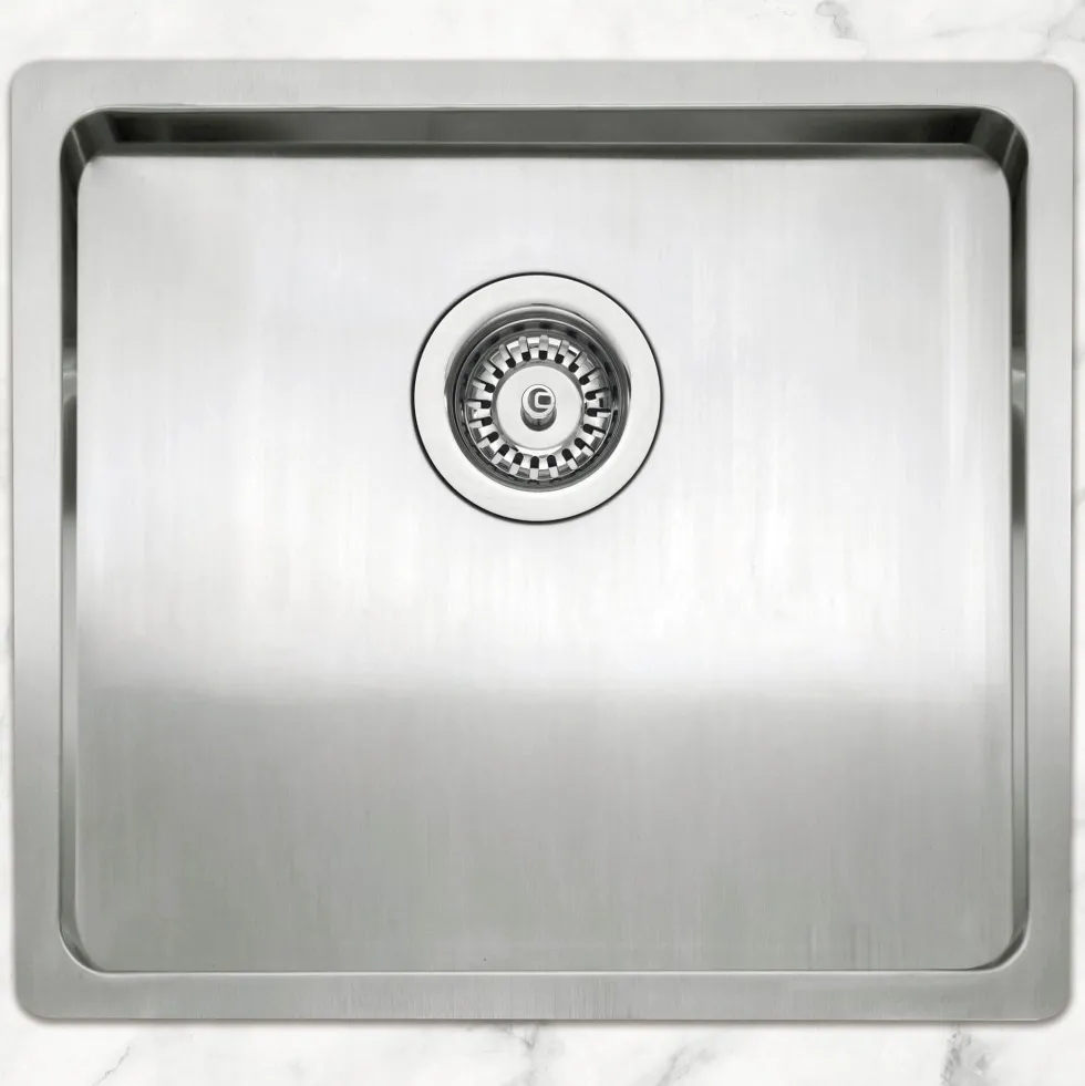 Caple Mode Inset or Undermount Brushed Stainless Steel Drainer & Waste Kit - 490 x 440mm