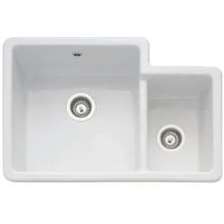 Caple Paladin 1.5 Bowl Inset or Undermount White Ceramic Kitchen Sink - 760 x 500mm
