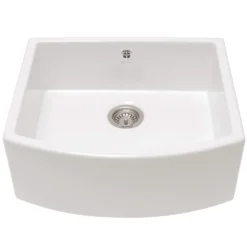 Caple Pemberley Single Bowl White Ceramic Belfast Sink - 597 x 531mm