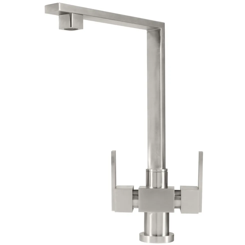 Caple Robo Twin Lever Mono Kitchen Mixer - Stainless Steel