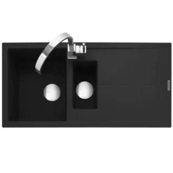 Caple Sotera 1.5 Bowl Granite Composite Kitchen Sink & Waste Kit with Reversible Drainer - 1000 x 500mm