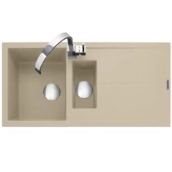 Caple Sotera 1.5 Bowl Granite Composite Kitchen Sink & Waste Kit with Reversible Drainer - 1000 x 500mm