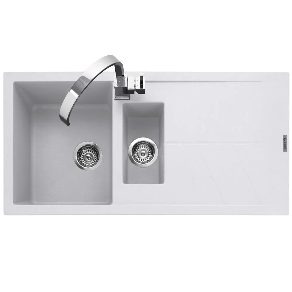 Caple Sotera 1.5 Bowl Granite Composite Kitchen Sink & Waste Kit with Reversible Drainer - 1000 x 500mm