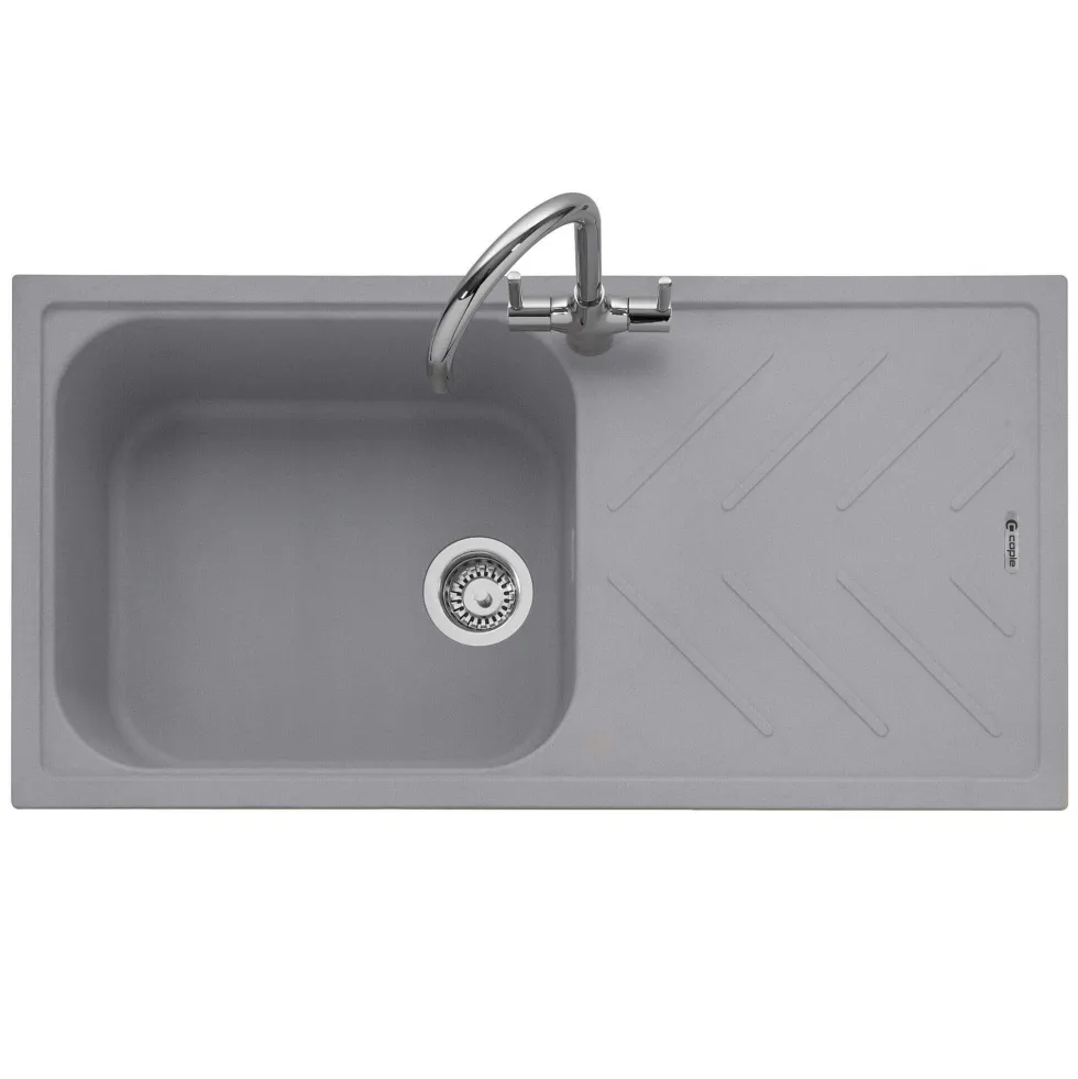 Caple Veis 1 Bowl Granite Composite Kitchen Sink & Waste Kit with Reversible Drainer - 1000 x 500mm