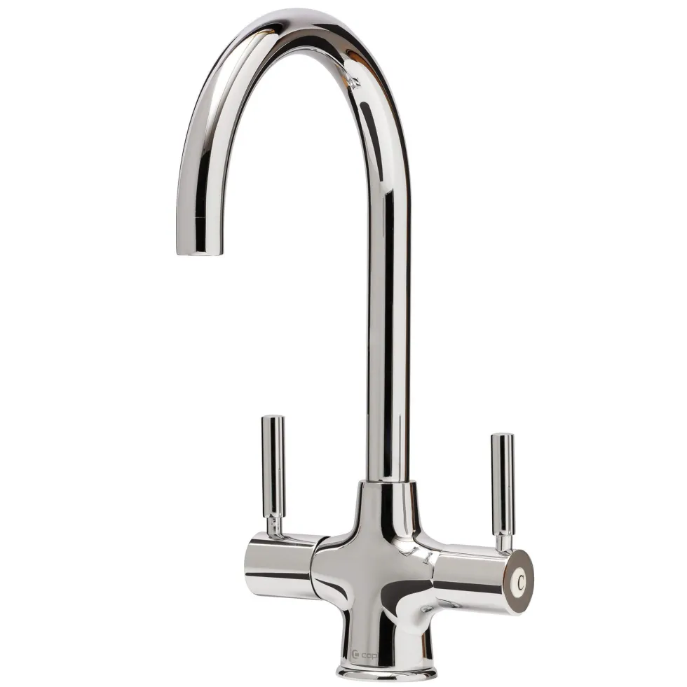 Caple Washington Twin Lever WRAS Approved Mono Kitchen Mixer - Chrome