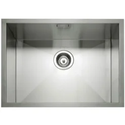 Caple Zero 1 Bowl Inset or Undermount Brushed Stainless Steel Sink & Waste Kit - 600 x 450mm