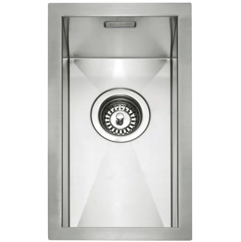 Caple Zero 0.5 Bowl Inset or Undermount Brushed Stainless Steel Sink & Waste Kit - 250 x 450mm
