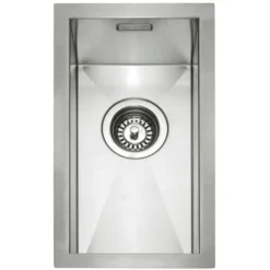 Caple Zero 0.5 Bowl Inset or Undermount Brushed Stainless Steel Sink & Waste Kit - 250 x 450mm