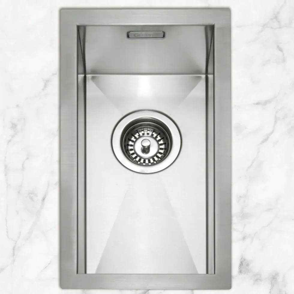 Caple Zero 0.5 Bowl Inset or Undermount Brushed Stainless Steel Sink & Waste Kit - 250 x 450mm