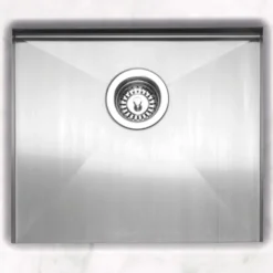 Caple Zero Inset or Undermount Brushed Stainless Steel Drainer & Waste Kit - 500 x 450mm