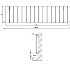 Carisa Angers Single Panel Horizontal Aluminium Radiator