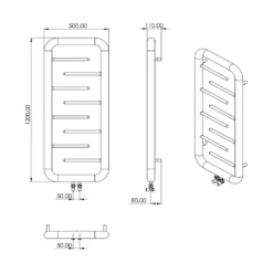 Carisa Aren Ladder Stainless Steel Designer Heated Towel Rail
