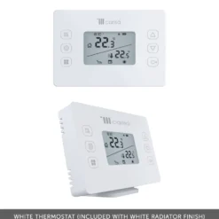 Carisa Boreas B Vertical Electric Single Panel Aluminium Radiator with Smart Wifi Thermostat