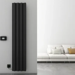Carisa Boreas S Vertical Electric Single Panel Aluminium Radiator with Smart Wifi Thermostat