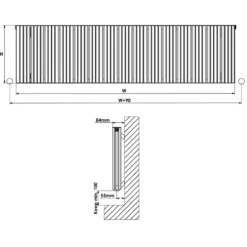 Carisa Chambord Double Panel Horizontal Aluminium Radiator