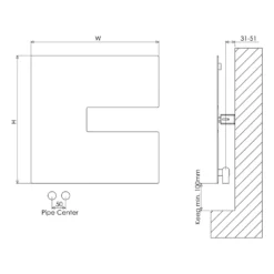 Carisa Coventry Steel Flat Panel Heated Towel Rail - 470 x 470mm
