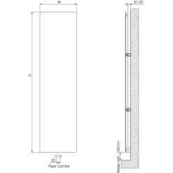 Carisa Croydon Flat Panel Vertical Designer Radiator