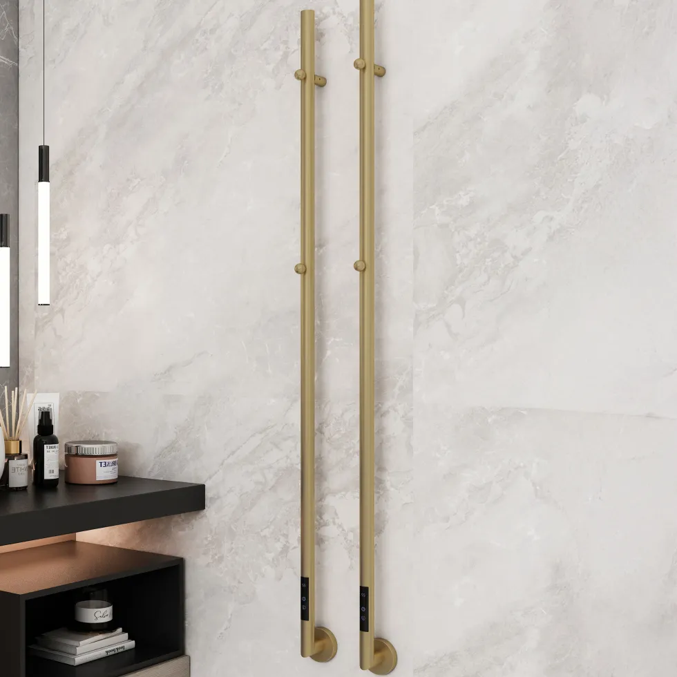 Carisa Dante Stainless Steel Single Electric Heated Towel Bar